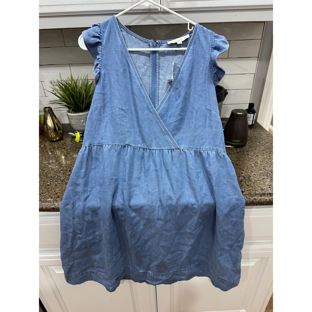 loft NWT‎ sleeveless denim dress 6